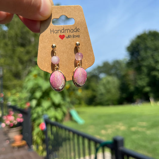 "Sunset Bloom" Song Brocade Earrings