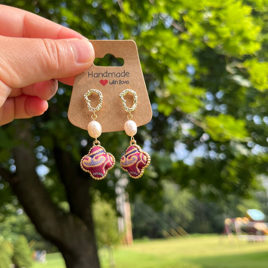 Lucky Charm Pearl Drop Earrings