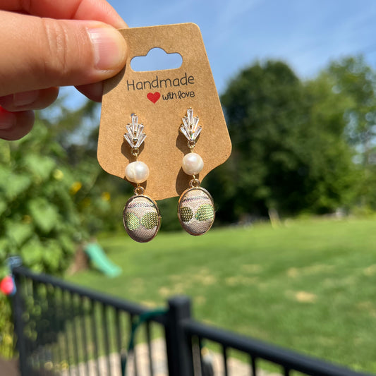 "Heirloom Bloom" Song Brocade Earrings