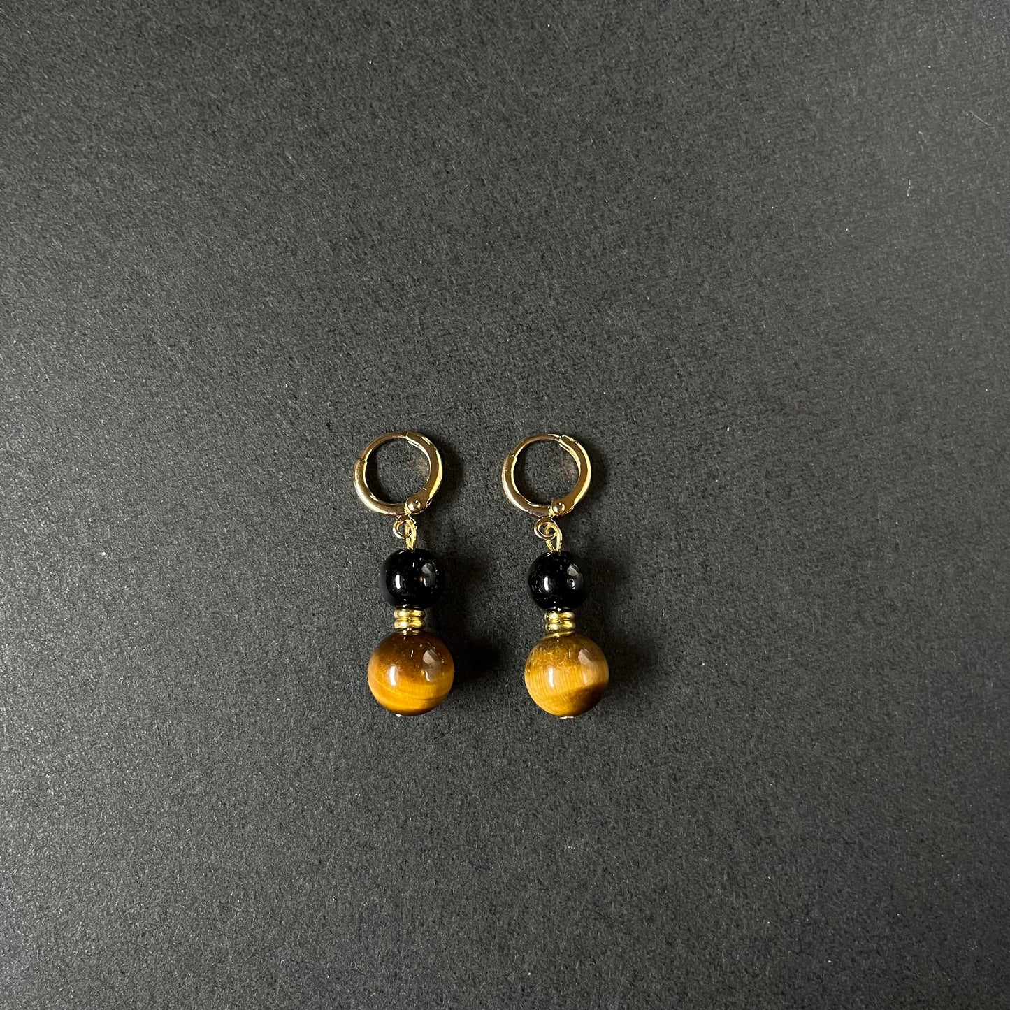 Tiger's Eye Hoop Earrings