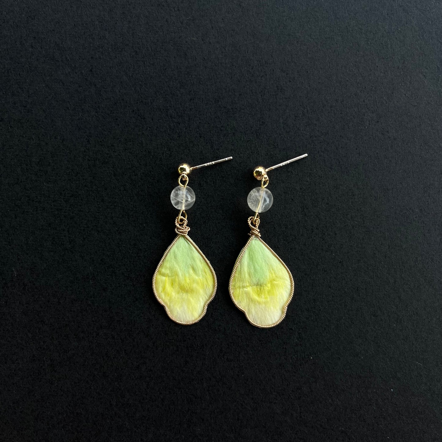 "Moonlit Petal" Filigree Earring
