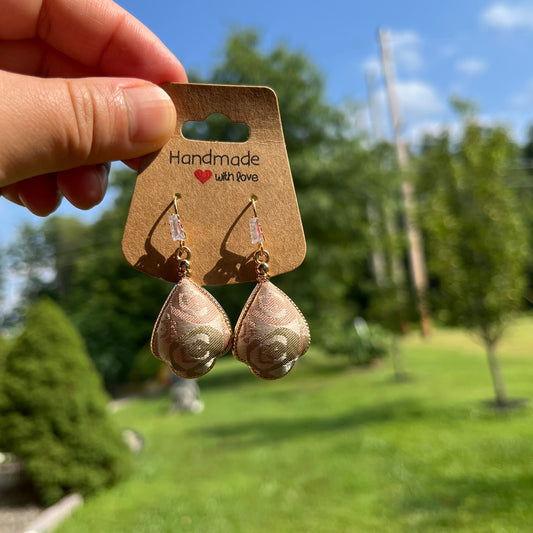 Ethereal Brocade Teardrop Earrings