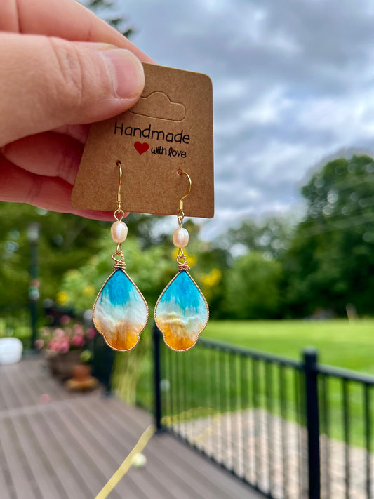 Seaside Pearl Drop Earrings