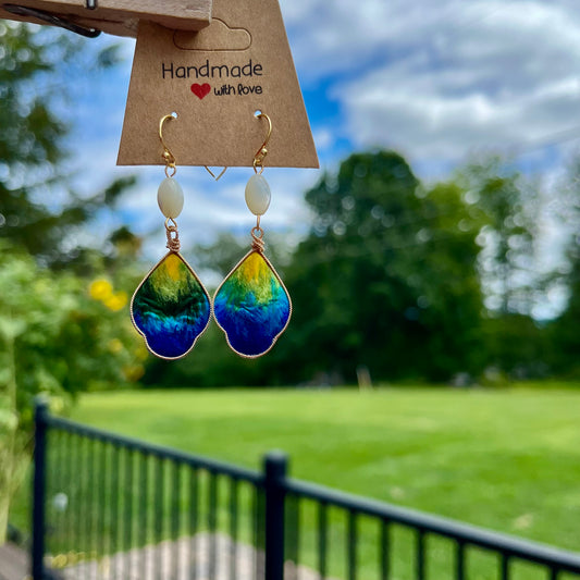 Whispers of Nature: Filigree Silk Velvet Flower Earrings