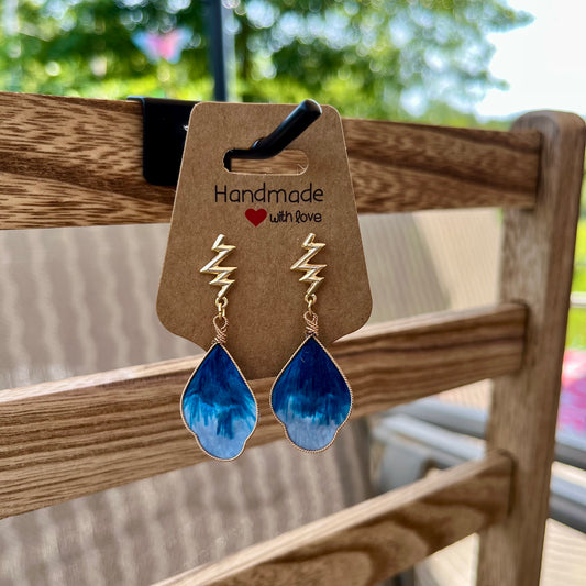 "Electric Sky" Filigree Earrings