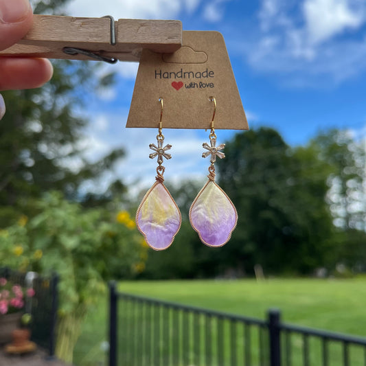 Whimsical Bloom: Snowflake and Petal Earrings