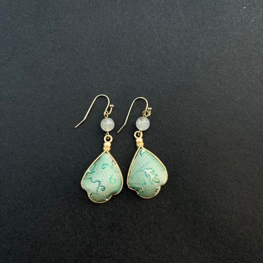 Whispers of Jade Brocade Earrings