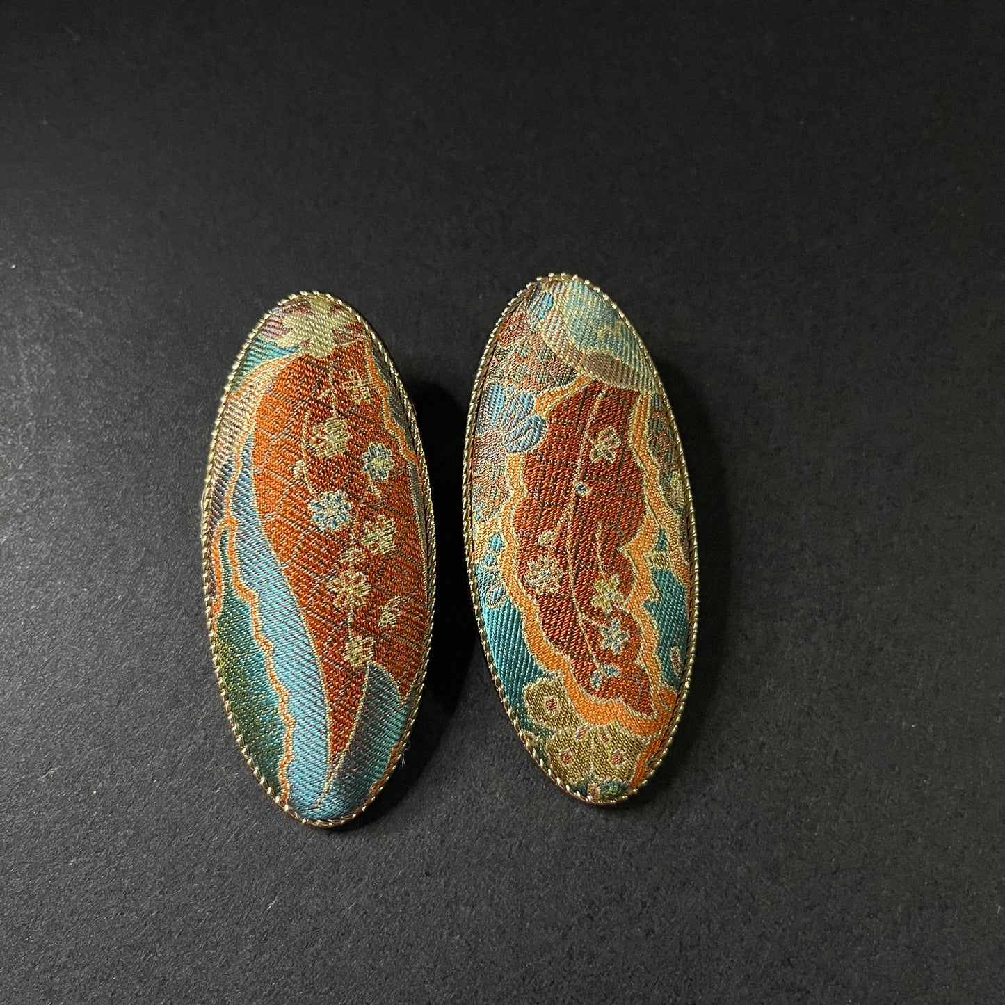 Autumn Jewel Tones: Song Brocade Hair Clips