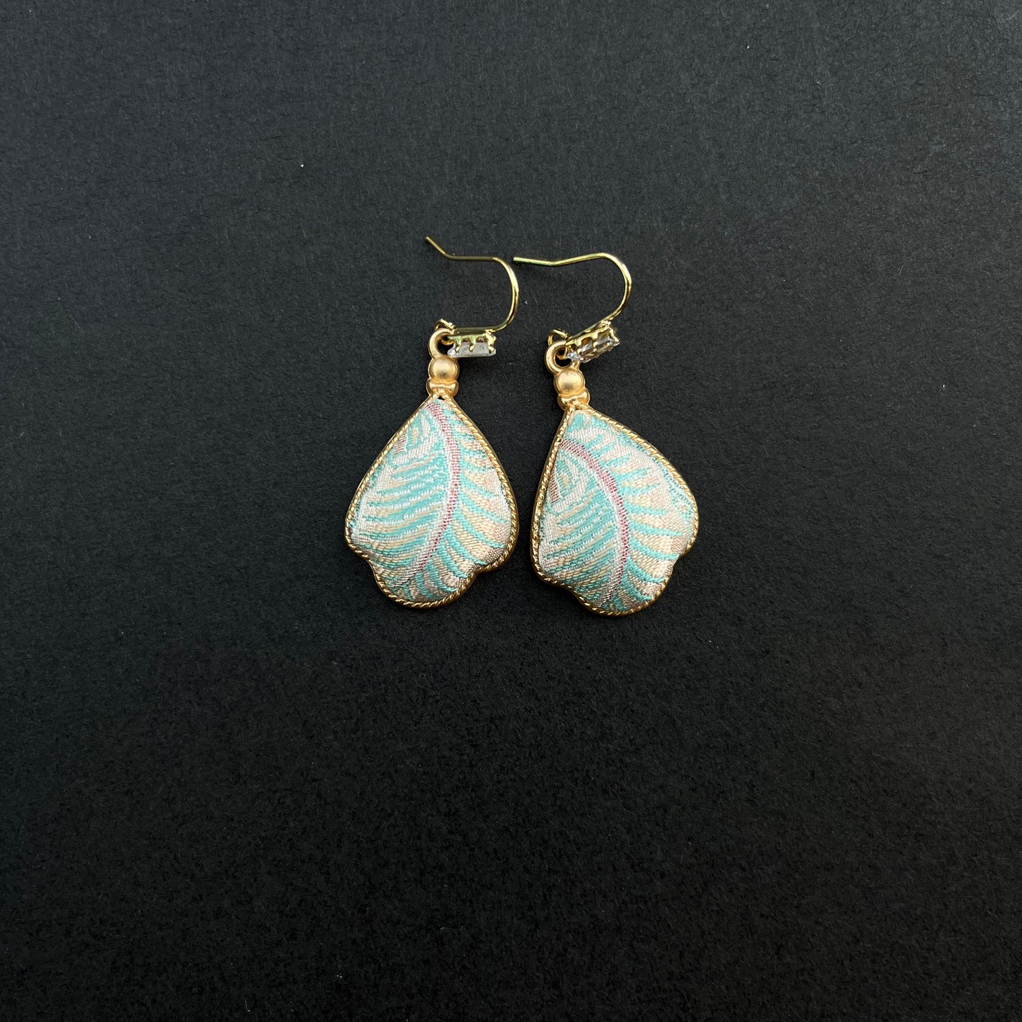 "Blushing Meadow" Song Brocade Earrings