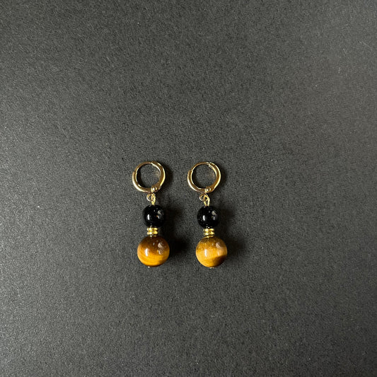 Tiger's Eye Hoop Earrings
