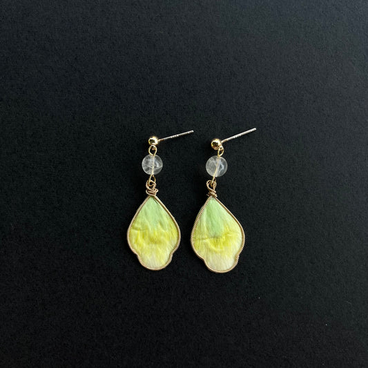 "Moonlit Petal" Filigree Earring