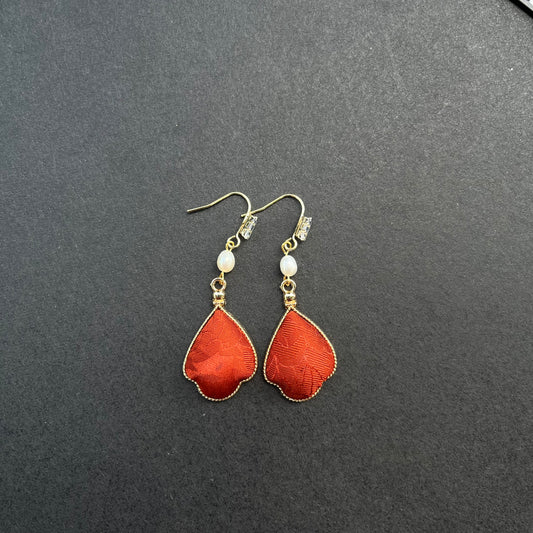 "Sunkissed Petal" Song Brocade Earrings