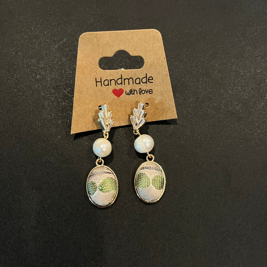 "Heirloom Bloom" Song Brocade Earrings