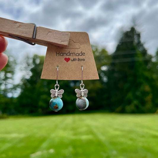 Marbled Butterfly Earrings