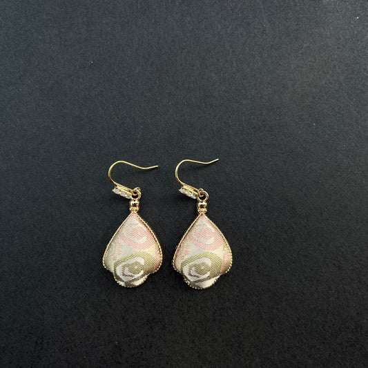 Ethereal Brocade Teardrop Earrings